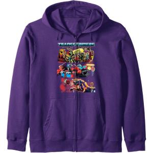 imageTransformers Rise of the Beasts Epic Graffiti Battle Panels Zip HoodiePurple