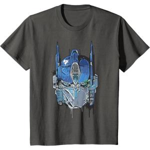 imageTransformers Rise of the Beasts Optimus Face Graffiti Shot TShirtAsphalt Grey