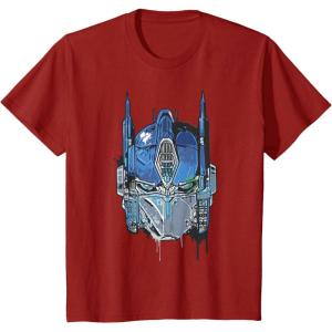 imageTransformers Rise of the Beasts Optimus Face Graffiti Shot TShirtCranberry Red