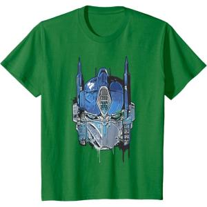 imageTransformers Rise of the Beasts Optimus Face Graffiti Shot TShirtKelly Green