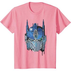 imageTransformers Rise of the Beasts Optimus Face Graffiti Shot TShirtPink