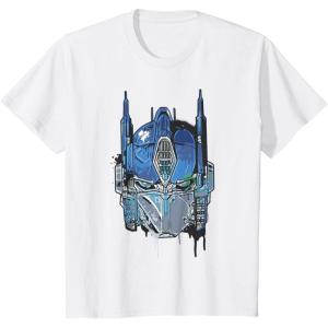 imageTransformers Rise of the Beasts Optimus Face Graffiti Shot TShirtWhite