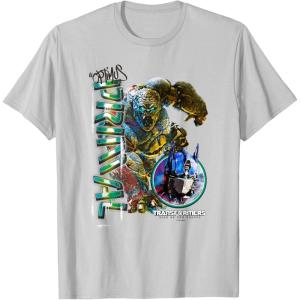 imageTransformers Rise of the Beasts Optimus Primal Urban Style TShirtSilver Grey