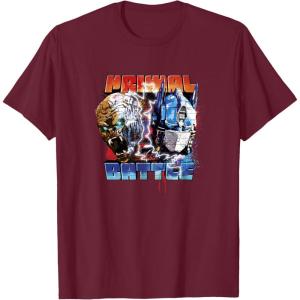 imageTransformers Rise of the Beasts Primal Battle Action Poster TShirtBurgundy