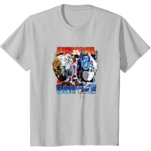 imageTransformers Rise of the Beasts Primal Battle Action Poster TShirtSilver Grey