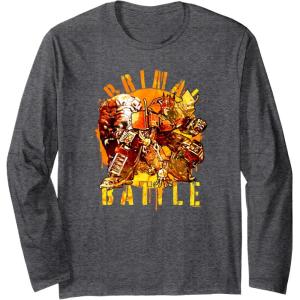 imageTransformers Rise of the Beasts Primal Battle Dripping Long Sleeve TShirtDark Heather Grey