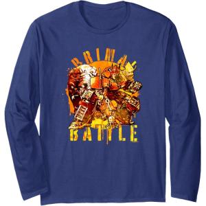 imageTransformers Rise of the Beasts Primal Battle Dripping Long Sleeve TShirtNavy Blue