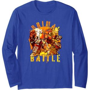 imageTransformers Rise of the Beasts Primal Battle Dripping Long Sleeve TShirtRoyal Blue