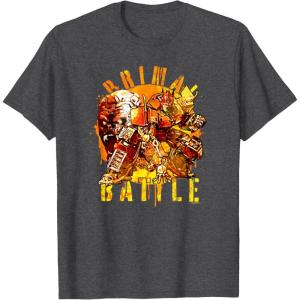 imageTransformers Rise of the Beasts Primal Battle Dripping TShirtDark Heather Grey