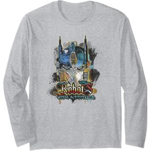 imageTransformers Rise of the Beasts Robots With Attitude Poster Long Sleeve TShirtHeather Grey