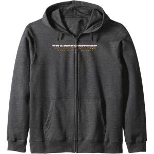 imageTransformers Rise of the Beasts Shaded Movie Logo Zip HoodieDark Heather Grey