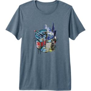 imageTransformers Rise of the Beasts Split Face Optimus Art Premium TShirtSlate Grey