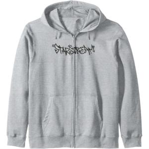 imageTransformers Starscream Urban Style Graffiti Text Logo Zip HoodieHeather Grey