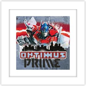 imageTrends International Gallery Pops Transformers Battle In Brooklyn  Optimus Prime City Wall Art Wall Poster 12quot x 12quot Black Frame VersionWhite Frame Version