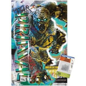 imageTrends International Transformers Rise of the Beasts  Optimus Primal Graffiti Wall Poster 14725quot x 22375quot Premium Poster ampamp Push Pin Bundle224L x 147W