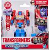 imageTransformers CYBERWORLD Optimus Prime Armored Cyber Changers 4Inch Action Figure Quick Change to Truck Mode Robot Toys for Boys and Girls 6 and Up