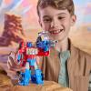 imageTransformers CYBERWORLD Optimus Prime Armored Cyber Changers 4Inch Action Figure Quick Change to Truck Mode Robot Toys for Boys and Girls 6 and Up