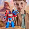 imageTransformers CYBERWORLD Optimus Prime Armored Cyber Changers 4Inch Action Figure Quick Change to Truck Mode Robot Toys for Boys and Girls 6 and Up