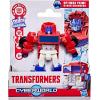 imageTransformers CYBERWORLD Optimus Prime Cyber Changers 4Inch Action Figure Quick Change to Truck Mode Robot Toys for Boys and Girls 6 and Up