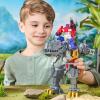 imageTransformers Cyberworld Grimlock Chomp ampamp Battle 9Inch Action Figure Quick Change to Dino Mode Robot Toys for Boys ampamp Girls 6 Years