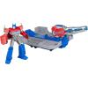 imageTransformers EarthSpark Optimus Prime Battle Trailer Playset with Action Figure Lights and Sounds Electronic Truck Toys for Kids 6 and Up