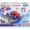 imageTransformers EarthSpark Optimus Prime Battle Trailer Playset with Action Figure Lights and Sounds Electronic Truck Toys for Kids 6 and Up