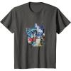 imageKids Transformers Rise of the Beasts Split Face Optimus Art TShirtAsphalt Grey