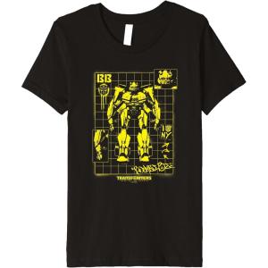 imageKids Transformers Rise of the Beasts Bumblebee Schematics Retro Premium TShirt