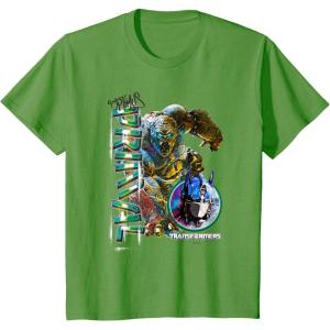 imageKids Transformers Rise of the Beasts Optimus Primal Urban Style TShirtGrass Green