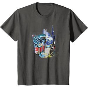 imageKids Transformers Rise of the Beasts Split Face Optimus Art TShirtAsphalt Grey