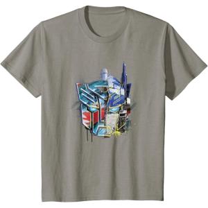 imageKids Transformers Rise of the Beasts Split Face Optimus Art TShirtSlate Grey