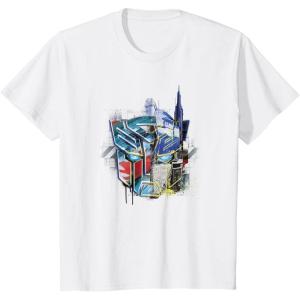 imageKids Transformers Rise of the Beasts Split Face Optimus Art TShirtWhite