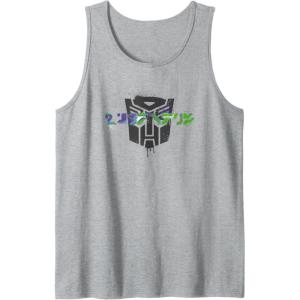 imageTransformers Autobots Written In Cybertronian Distressed Tank TopHeather Grey