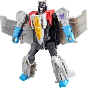 imageTransformers CYBERWORLD Starscream Cyber Changers 4Inch Action Figure Quick Change to Jet Mode Robot Toys for Boys and Girls 6 and Up