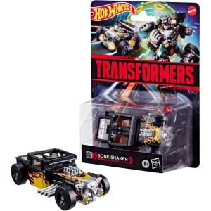 imageTransformers Collaborative Hot Wheels x Bone Shaker Deluxe Class 5Inch Robot Action Figure Converts to Car Car Toys for Ages 8