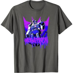 imageTransformers Megatron Graffiti Painted Wall Portrait TShirtAsphalt Grey