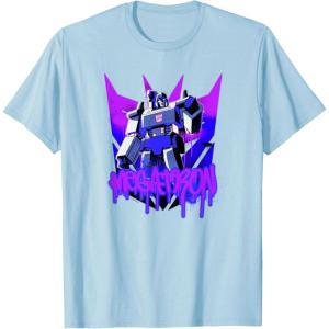 imageTransformers Megatron Graffiti Painted Wall Portrait TShirtBaby Blue