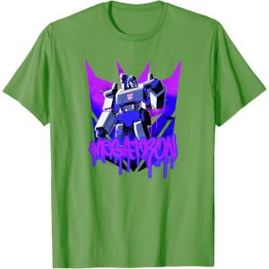 imageTransformers Megatron Graffiti Painted Wall Portrait TShirtGrass Green