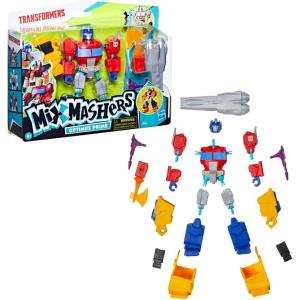 imageTransformers MixMashers Optimus Prime Custom MixandMatch Deluxe Action Figure ampamp Accessories 5Inch 12 cm Robot Toys for Kids Ages 4Optimus Prime