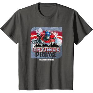 imageTransformers Rise of the Beasts Optimus Distressed Shot TShirtAsphalt Grey