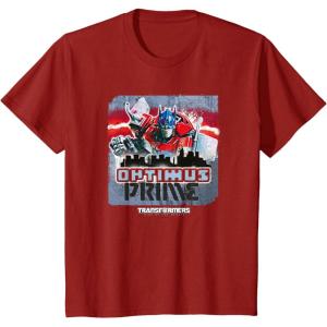 imageTransformers Rise of the Beasts Optimus Distressed Shot TShirtCranberry Red