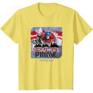 imageTransformers Rise of the Beasts Optimus Distressed Shot TShirtLemon Yellow