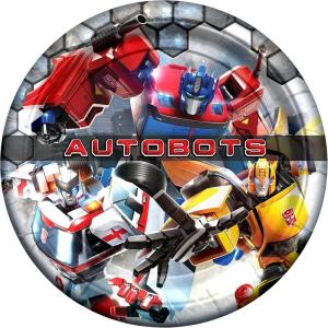 imageTreasures Gifted Officially Licensed Transformers Birthday Party Supplies  16ct 9in Autobots Party Plates  Transformers Birthday Decorations  Disposable Paper PlatesAutobots