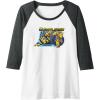 imageTransformers EarthSpark Bumblebee Transforming Raglan Baseball TeeDark Heather GreyWhite