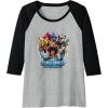 imageTransformers EarthSpark Heroes Group Shot Poster Raglan Baseball TeeBlackAthletic Heather