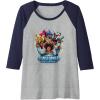 imageTransformers EarthSpark Heroes Group Shot Poster Raglan Baseball TeeNavy BlueAthletic Heather