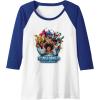 imageTransformers EarthSpark Heroes Group Shot Poster Raglan Baseball TeeRoyal BlueWhite