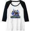 imageTransformers EarthSpark Megatron Color Pop Badge Raglan Baseball TeeBlackWhite