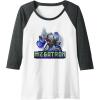 imageTransformers EarthSpark Megatron Color Pop Badge Raglan Baseball TeeDark Heather GreyWhite
