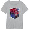 imageTransformers EarthSpark Optimus Prime Logo Fill TShirtHeather Grey